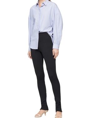 3.1 Philip Lim Black  Novelty Jersey Leggings Size 4